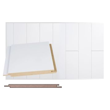 Sisustuspaneeli Maler SPA kosteudenkestävä MDF E0 STS-5 Valkoinen 10 x 120 x 2070 mm