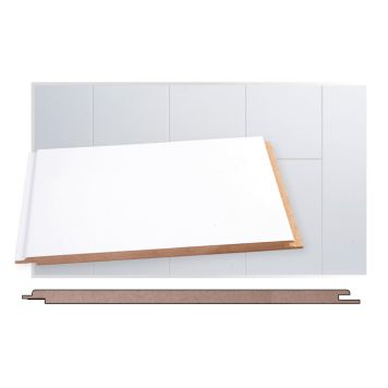 Sisustuspaneeli Maler MDF E0 STP-0 Mel Puolikiiltävä Valkoinen 10 x 195 x 2070 mm