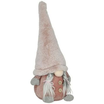 Tonttu istuva roosa 40 cm