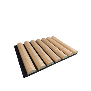 Akustiikkapaneeli Maler Louvre Acoustic 3D  Musta/Natur Tammi 19 x 300 x 2800 mm