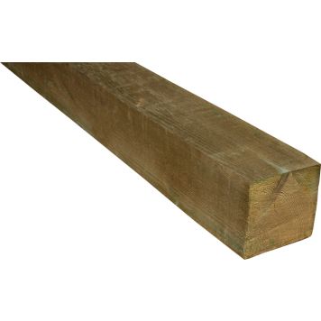 Kyllästetty mänty vihreä sahattu 100 x 100 mm (per metri)