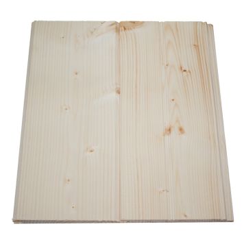 Kääntöpaneeli hirsi- ja helmiprofiileilla talouslaatu kuusi 18,2 x 139,8 x 4880 mm