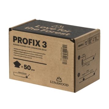 Asennuslaatikko Luna Profix 3 kiinnike + ruuvi 100 kpl