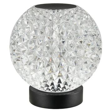 Ladattava pöytävalaisin Crystal Ø 11 cm