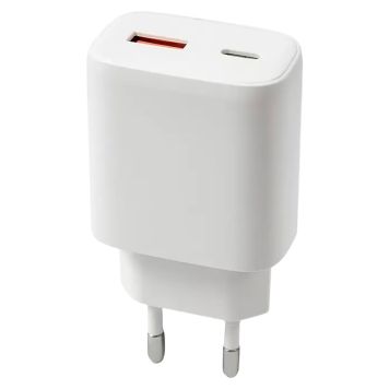 Laturi Bauhaus USB-A/USB-C 45 W valkoinen 43,7 x 82,3 x 26,9 mm