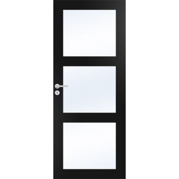 Massiivikehysovi Swedoor Unique 507 musta kirkas lasi