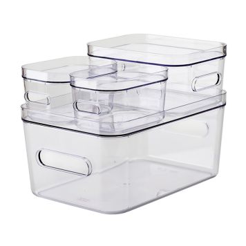 Säilytyslaatikkolajitelma SmartStore Clear Compact 4-pack