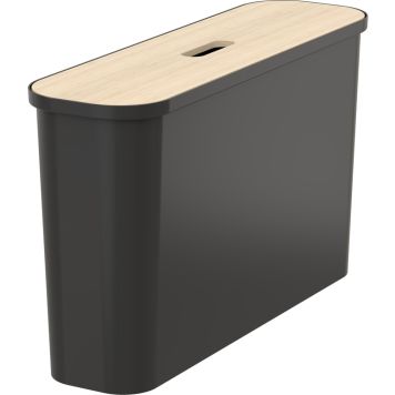 Lajitteluastia SmartStore Collect Slim Musta 46 l + vanerikansi