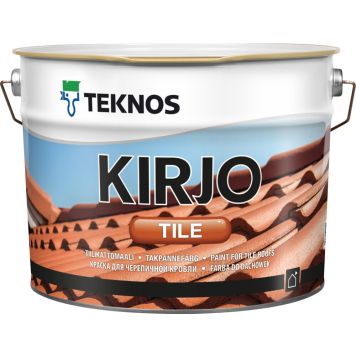 Tiilikattomaali Teknos Kirjo Tile Tummanharmaa 10 L