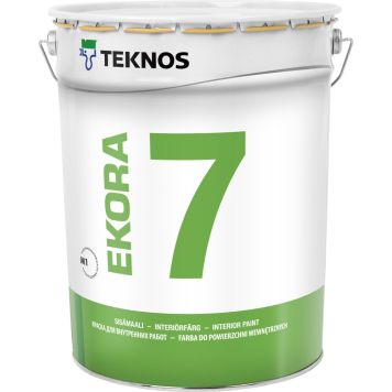 Sisämaali Teknos Ekora 7 Sisustusvalkoinen 18 l