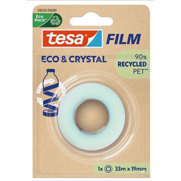 Teippi tesafilm® Eco & Crystal 33 m x 19 mm
