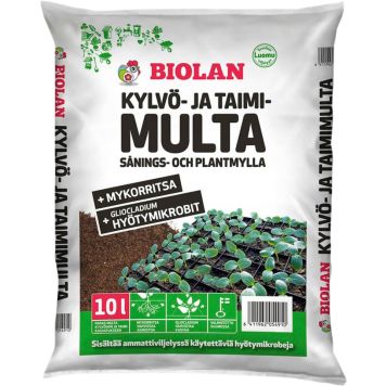 Kylvö- ja taimimulta Biolan 10 l