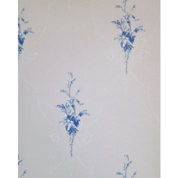 Kuitutapetti Sandudd Isoäidin Aikaan Sininen/valkoinen Ornamentti