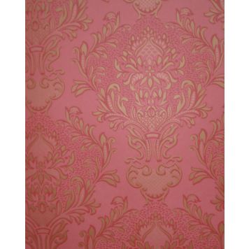 Kuitutapetti Sandudd Isoäidin Aikaan Punainen/kulta Ornamentti