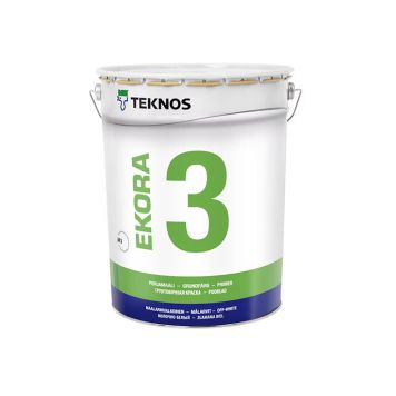 Pohjamaali Teknos Ekora 3 maalarinvalkoinen 18 l