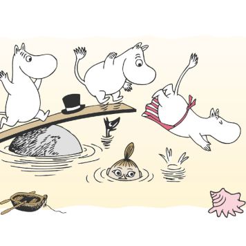 Boordi Sandudd Muumit Uimassa 10 m x 13,5 cm Vaaleankeltainen