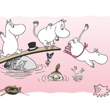 Boordi Sandudd Muumit Uimassa 10 m x 13,5 cm Roosa