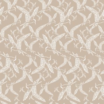 Kuitutapetti Ivana HKI Vaaleanruskea/Valkoinen Lintu