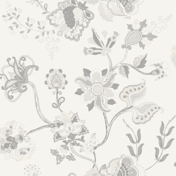 Kuitutapetti Belle Vaalea/harmaa kukka