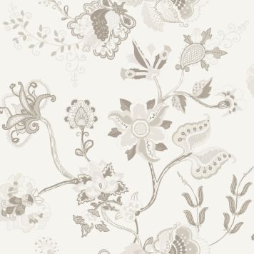 Kuitutapetti Belle Vaalea/ruskea kukka