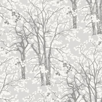 Kuitutapetti Sandudd Rolleri 11 Puut Vaaleanharmaa