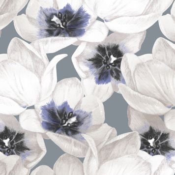 Kuitutapetti Sandudd Iiro Ahokas Creme de la Creme Siniharmaa