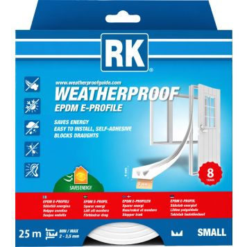 Ikkuna- ja ovitiiviste RK E-profiili Valkoinen 25 m