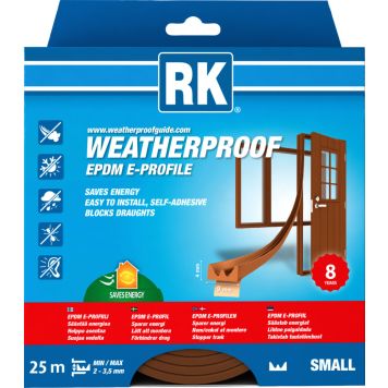 Ikkuna- ja ovitiiviste RK E-profiili Ruskea 25 m