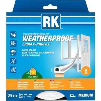 Ikkuna- ja ovitiiviste RK P-profiili Valkoinen 25 m