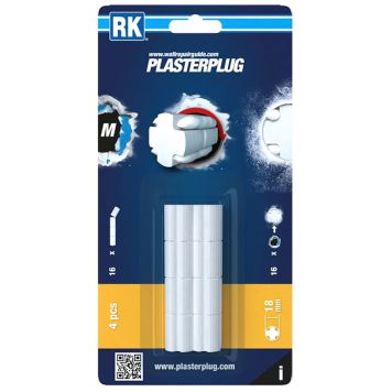 Kipsilevytulppa RK Plasterplug M Valkoinen 18mm