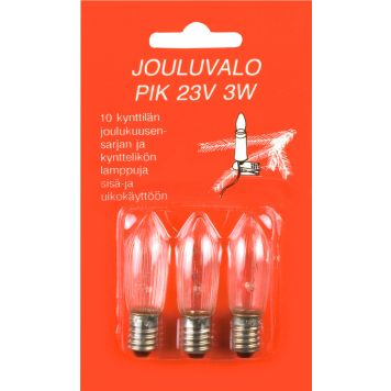 Jouluvalo Airam 3 W E10 3 kpl