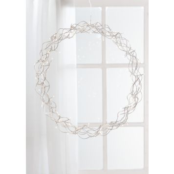 LED-kranssi Airam Lily hopea Ø 45 cm IP20