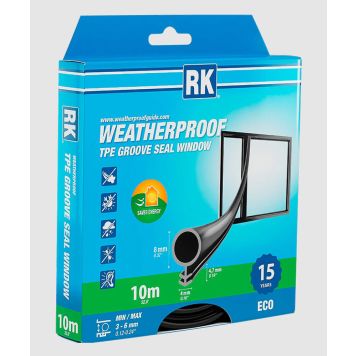 Uratiiviste ikkunaan RK musta 8 mm x 10 m