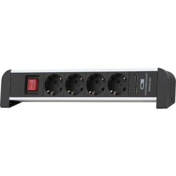 Rasialista Airam Tabletop 4-os + 2 USB Musta