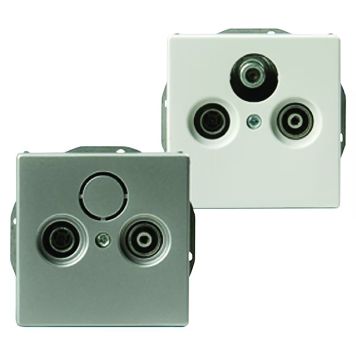 Antennipistorasia ABB Impressivo R/TV päättyvä Valkoinen