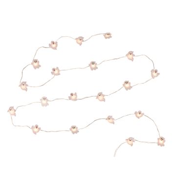 LED-kummitusvalosarja Airam Huhuu 2-os valkoinen 190 cm