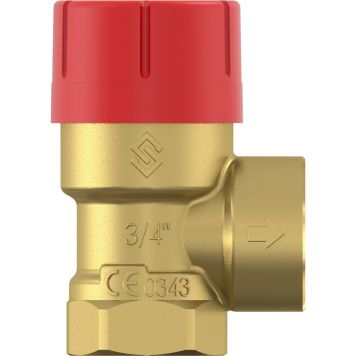 Kalvopaisunta-astian varoventtiili Flamco  Prescor 3/4 -1,5 Bar SK MS