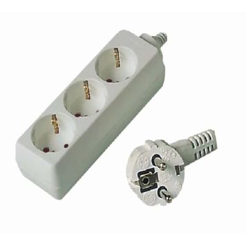 Sisäjatkojohto Opal 3-os Valkoinen 10 m