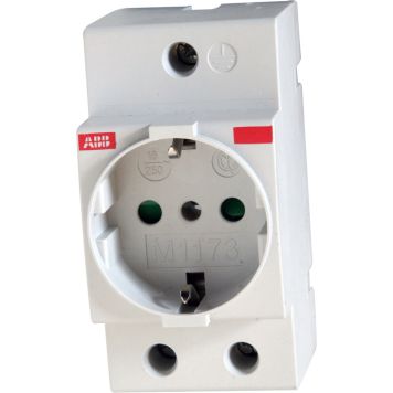 Pistorasia ABB M1173 DIN 35 mm IP20 Valkoinen