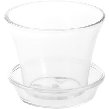 Orkidearuukku aluslautasella kirkas 15 cm