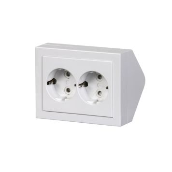 Kulmapistorasia ABB Impressivo Valkoinen 2-os