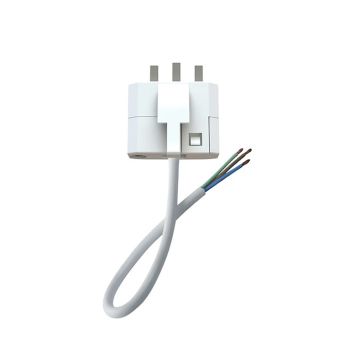 Valaisinpistotulppa Opal 3-napainen Valkoinen 15,5 cm