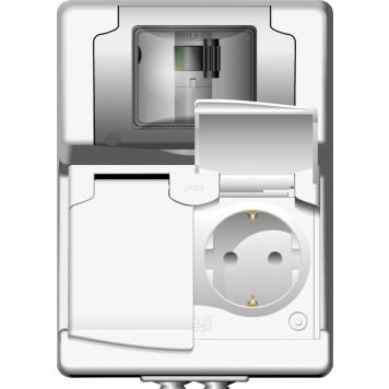 Vikavirtapistorasia Norwesco 2S/16A/30MA/250V/IP44 PPR VA