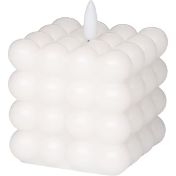 Kuplakynttilä 3D liekki 7,5 cm valkoinen