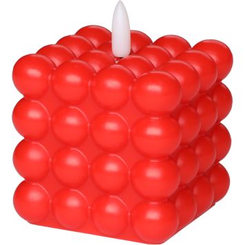 Kuplakynttilä 3D liekki 7,5 cm punainen