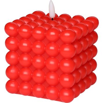 Kuplakynttilä 3D liekki 10 cm punainen