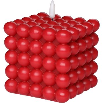 Kuplakynttilä 3D liekki 10 cm tummanpunainen