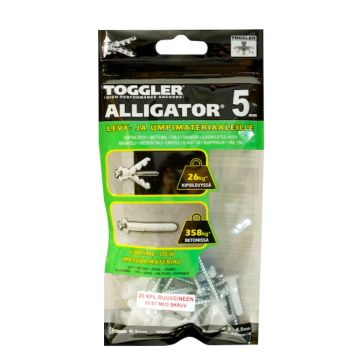 Seinätulppa Alligator 5 mm AF5-20 20 kpl