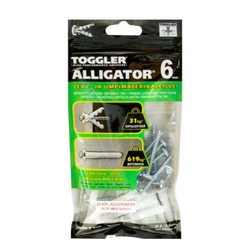 Seinätulppa Alligator 6 mm AF6-20 20 kpl