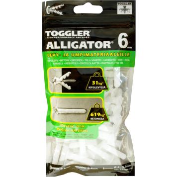 Levyseinäkiinnike Alligator Laippa AF6-100 6 mm 100 kpl